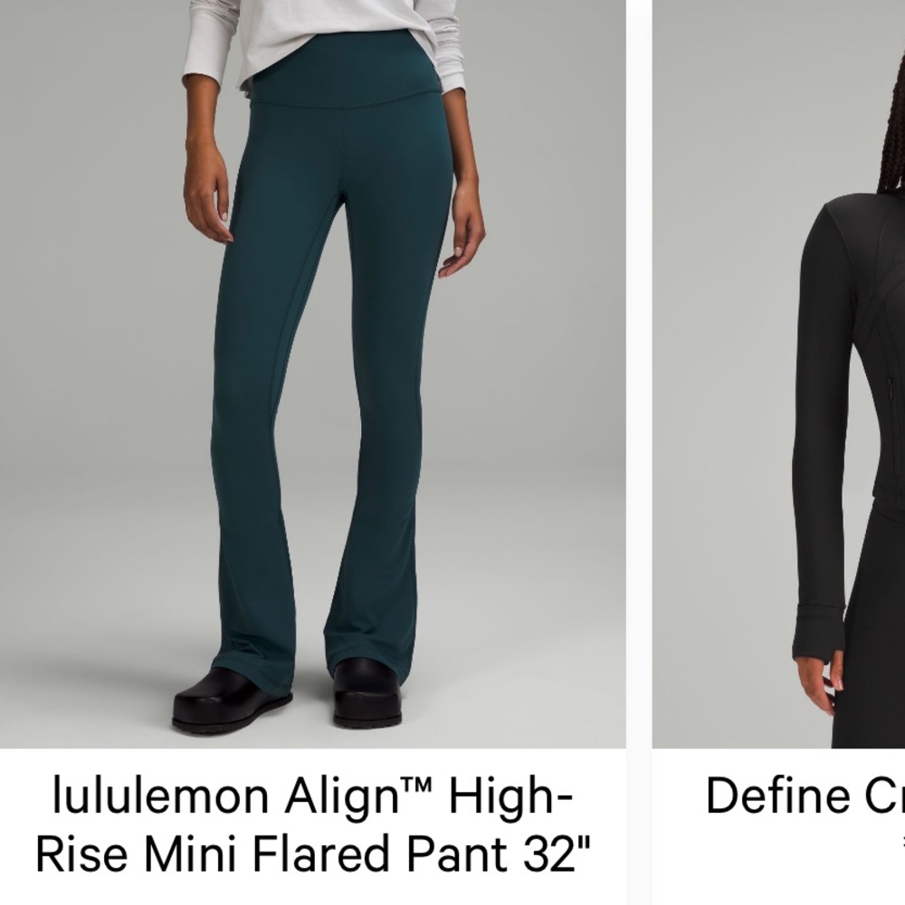 Align High Rise Mini Flare Pants 32” Green Jasper